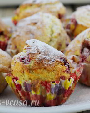 Маффины с малиной