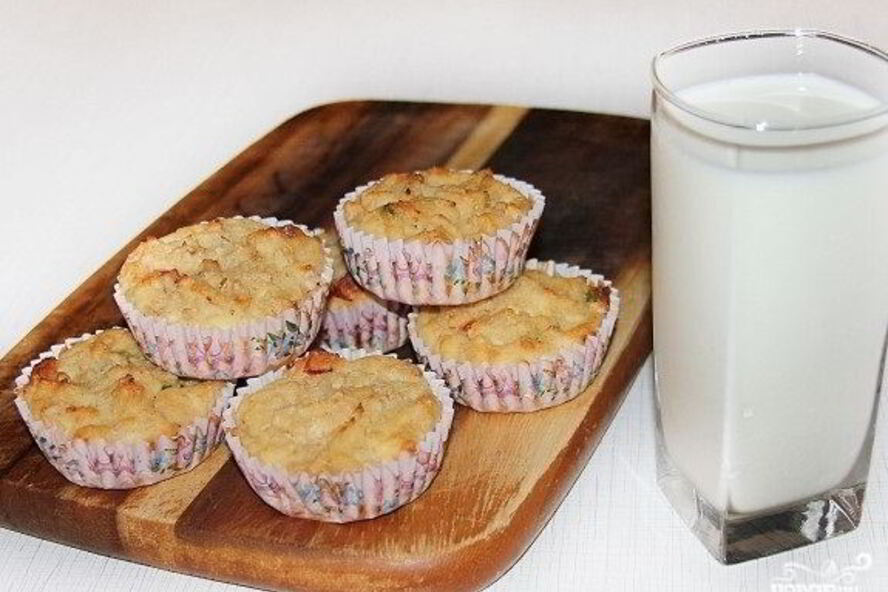 Рецепт маффинов творожных с бананом