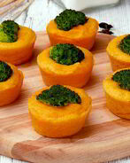 Морковные маффины с брокколи