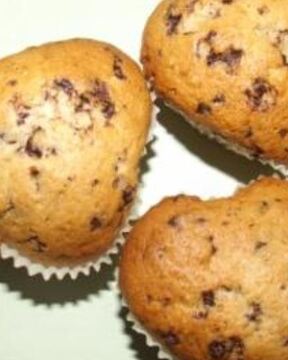 Постные банановые маффины с шоколадом