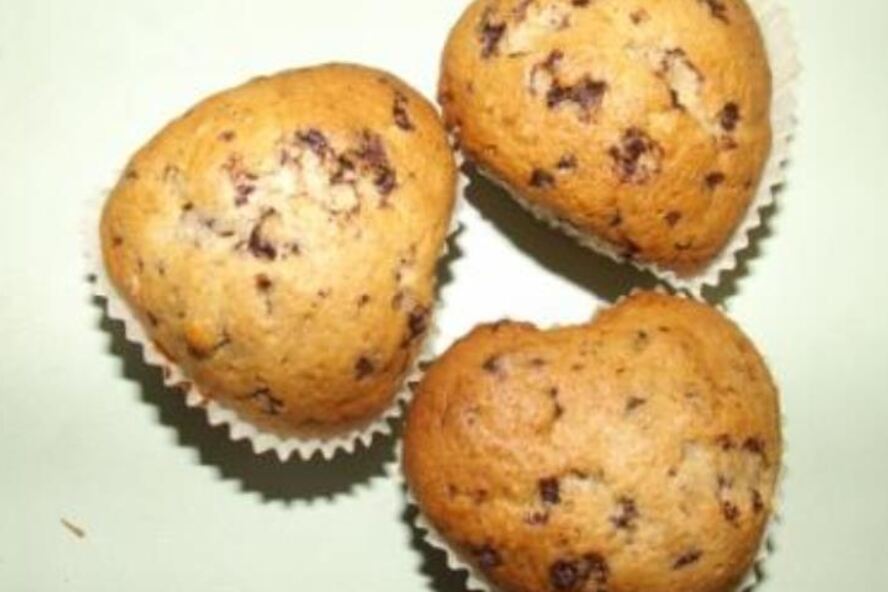 Рецепт постных банановых маффинов с шоколадом