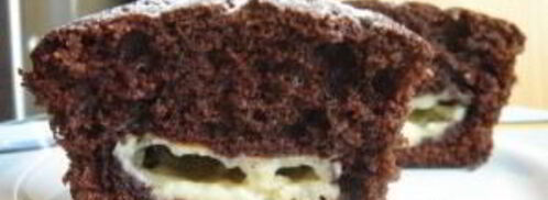 шоколадные маффины с заварным кремом. Шаг 6