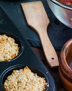 Яблочно-творожные овсяные маффины с кокосовым штрейзелем