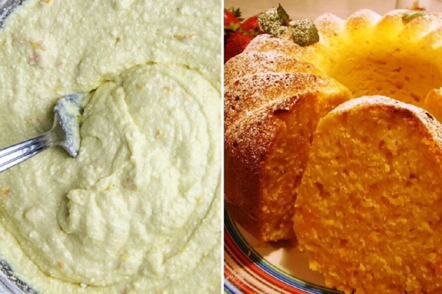 Рецепт манника на кефире с яблоками