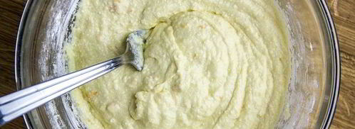 манник на кефире с яблоками. Шаг 4