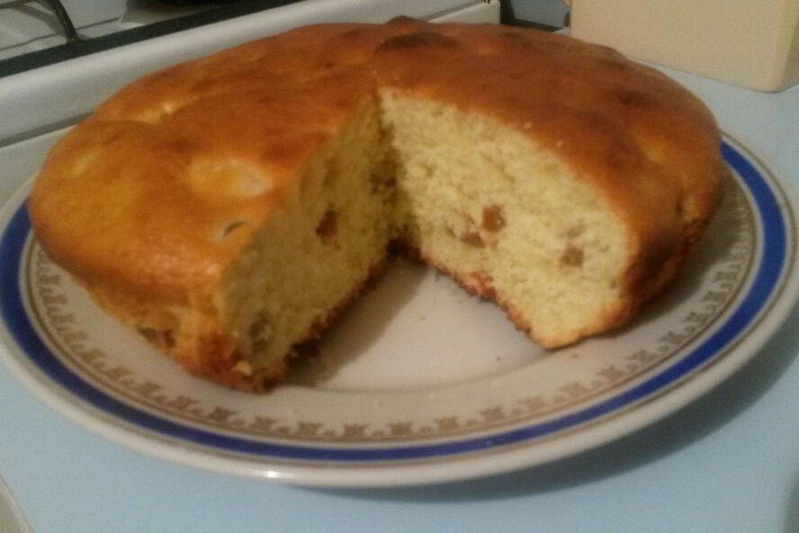 Рецепт манника с изюмом и курагой