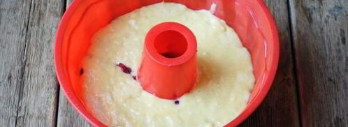 манник с вишней на кефире. Шаг 16