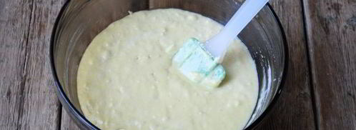 манник с вишней на кефире. Шаг 12