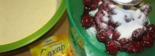 манник с вишней. Шаг 4