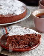 Манник шоколадный с финиками и миндалем