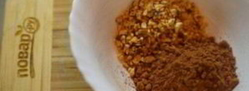 постный шоколадный манник с миндалем. Шаг 4