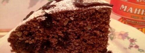 шоколадный манник с черникой и кедровым орехом. Шаг 8