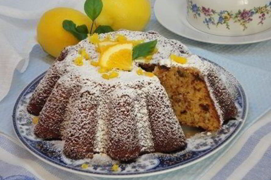 Рецепт цитрусового манника с финиками