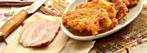 картофельные оладьи с беконом. Шаг 3