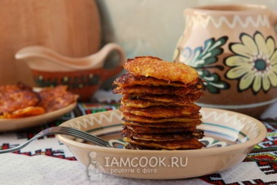 Рецепт морковных оладий с манкой