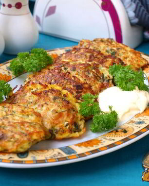 Оладьи из кабачков с манной крупой