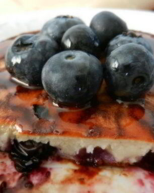 Оладьи с черникой Завтрак за 5 минут