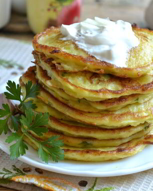 Пышные оладьи из кабачков