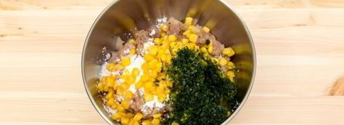 рубленые куриные оладьи с кукурузой. Шаг 10