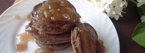 шоколадные оладьи с ревеневым соусом. Шаг 8