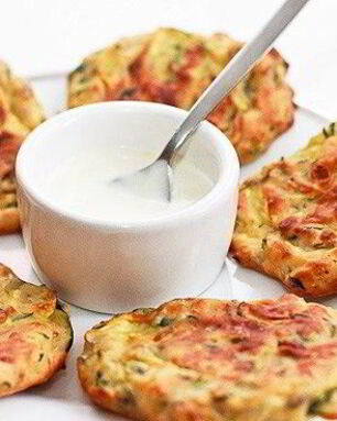 Запеченные кабачковые оладьи