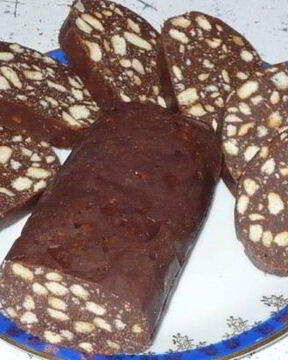 Колбаска из печенья и сгущенки