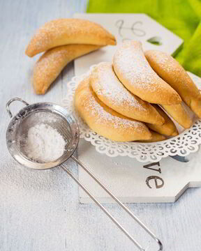 Печенье Бананы с творожной начинкой