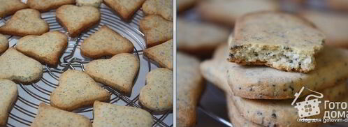 печенье-сердечки с маком и марципаном. Шаг 5