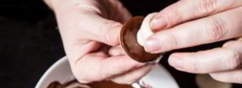 печенье в виде грибочков. Шаг 8