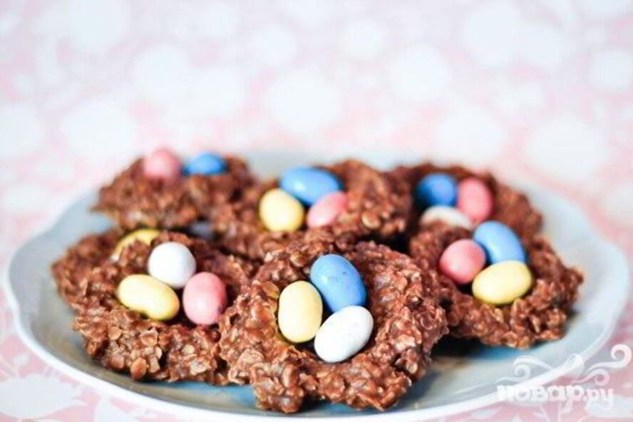 Рецепт шоколадного печенья гнезда