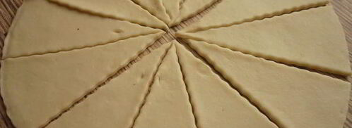 творожные рогалики с орехами. Шаг 5