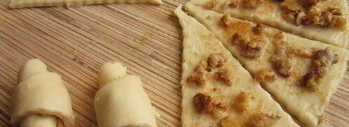 творожные рогалики с орехами. Шаг 7