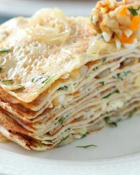 Блинный пирог закусочный