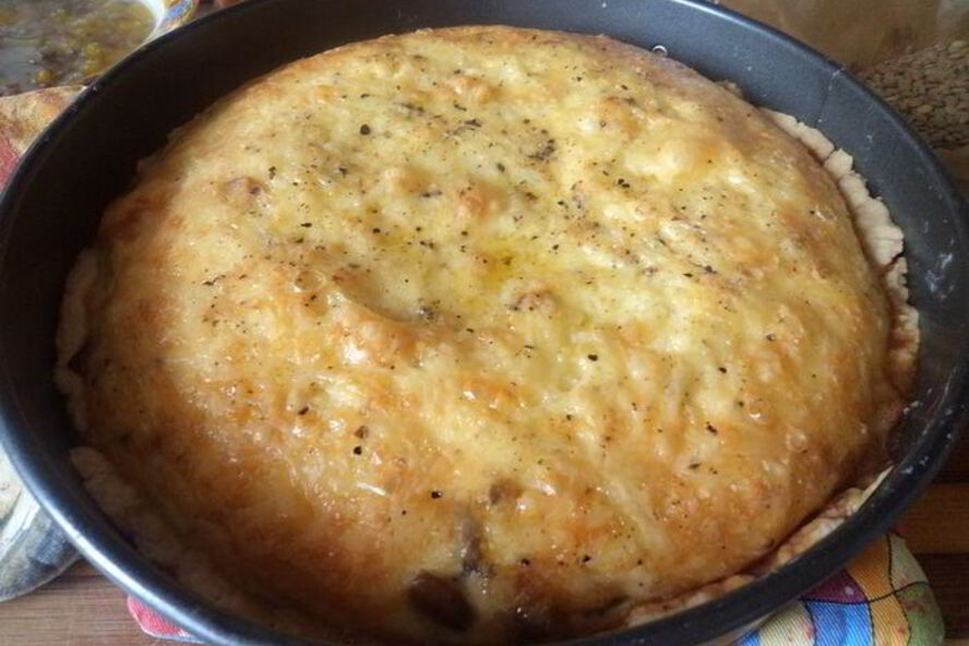 Рецепт киша с грибами