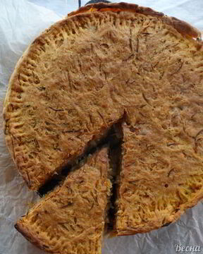 Морковный пирог с капустой