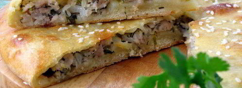 мясной пирог на кефире. Шаг 12