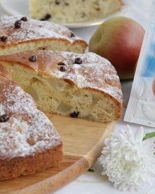 Пирог с грушей и шоколадом