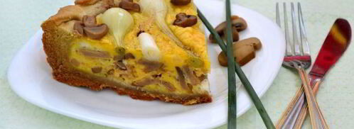 пирог с молодым луком и грибами. Шаг 8