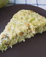 Заливной пирог с кабачками и кукурузой