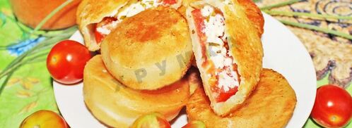 пирожки бомбочки с помидорами и сыром. Шаг 14