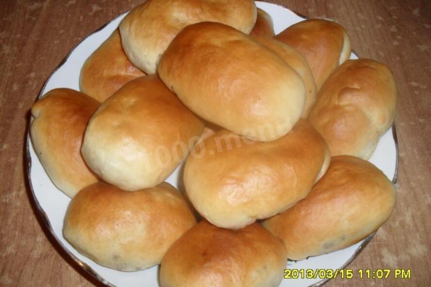 Рецепт пирожков дрожжевых с капустой в духовке