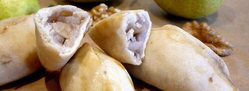 постные пирожки на кокосовом тесте с грушево-ореховой начинкой. Шаг 4