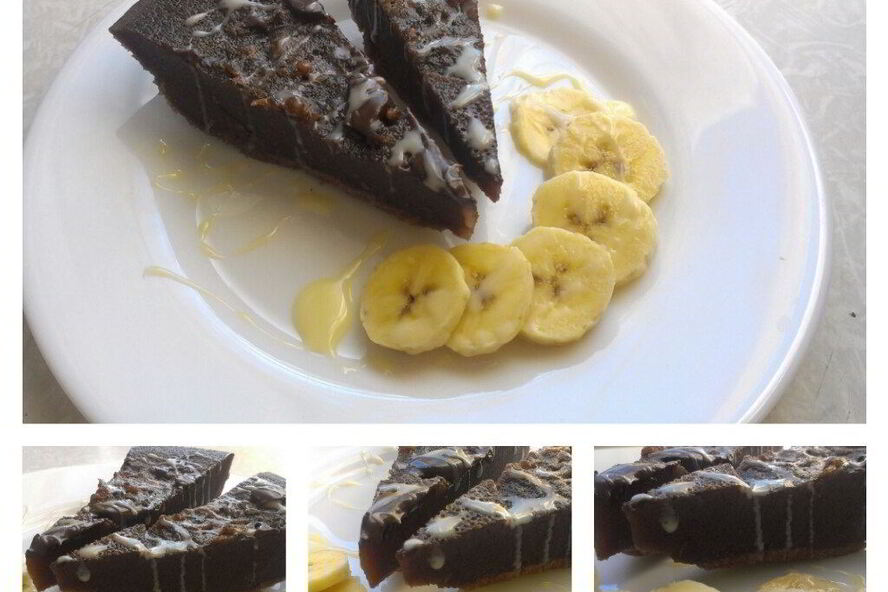 Рецепт брауни с бананом и сгущеным молоком