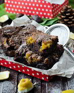 Брауни с лимонным курдом