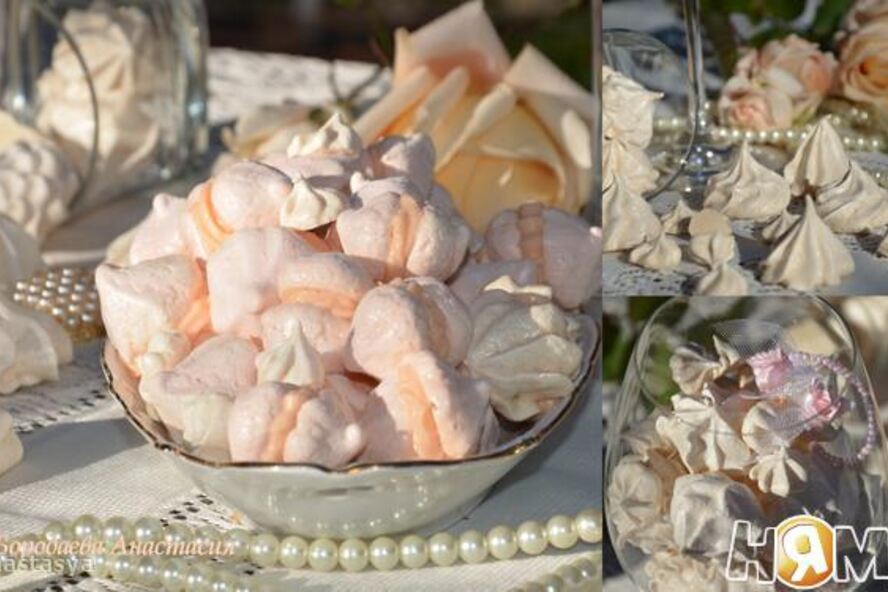 Рецепт пирожного безе с заварным кремом