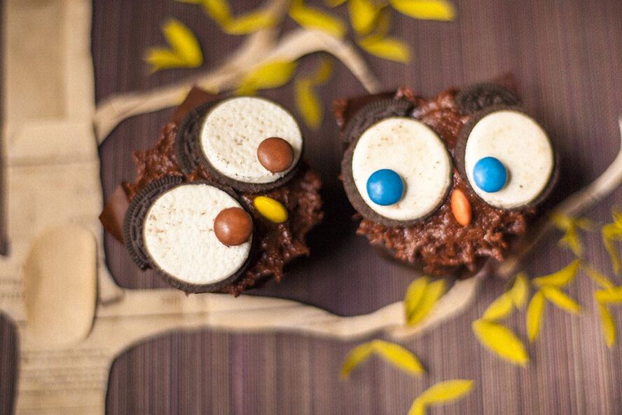 Рецепт пирожных капкейков совята