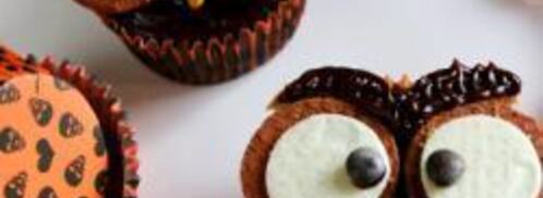 пирожные капкейки совята. Шаг 9