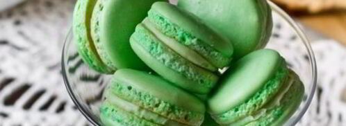 пирожные макарон с мятным ганашем. Шаг 18