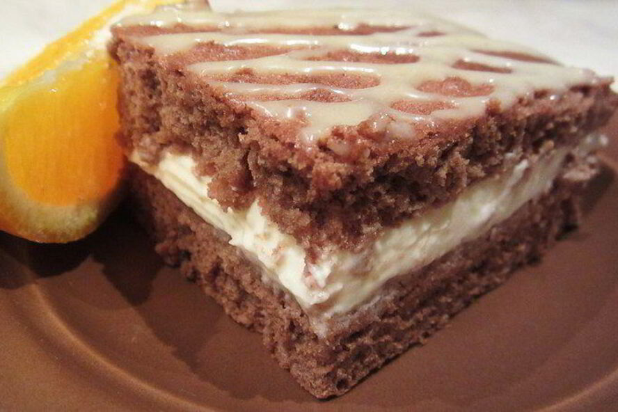 Рецепт шоколадного медово-апельсинового пирожного