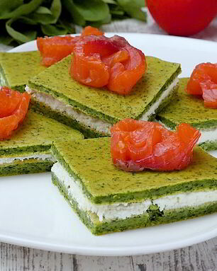 Закусочные пирожные со шпинатом